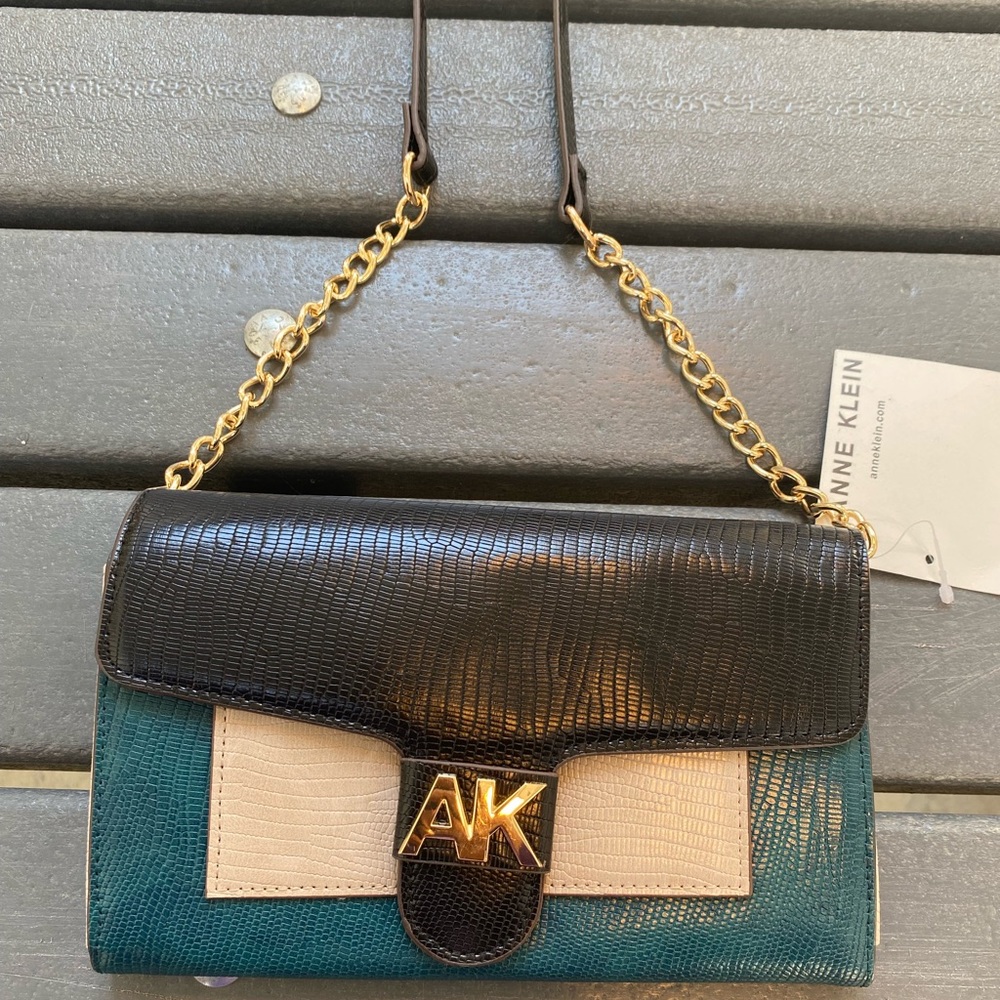 COPY - Anne Klein Shoulder Bag Black/Teal